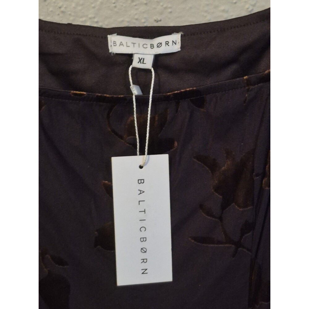 NWT Baltic Born XL Tamara Dress Velvet Burnout Deep Plum Bronze Fairy Grunge - Picture 3 of 12